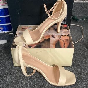 Ermonn Womens Ankle Strap Kitten Heels Open Toe Stilettos Size 8